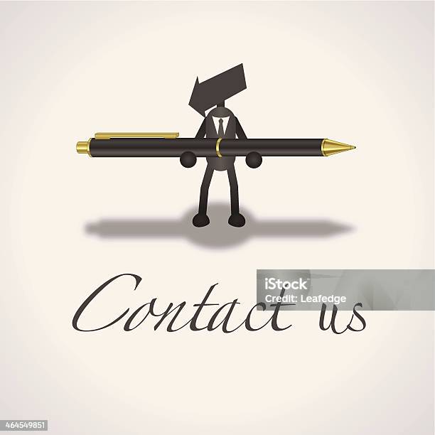 Contact Us Stock Illustration - Download Image Now - Adult, Agreement, Arrow Symbol