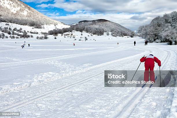 Countrycross Skier Stock Photo - Download Image Now - Ski, Skiing, Abruzzo