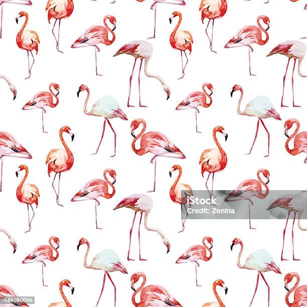 Flamingo Pattern Stock Illustration - Download Image Now - 2015, Adulation, Africa