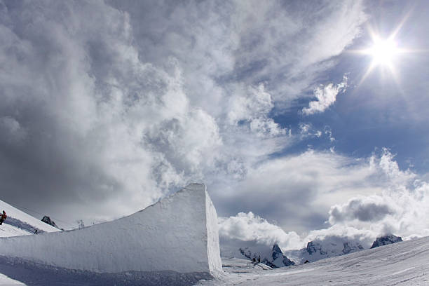 istock Big Air, Snow Park for snowboarding 464550659