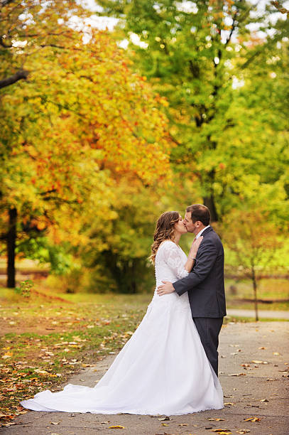 istock Husband and Wife on Wedding Day 464558917