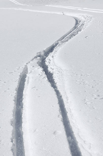 istock Ski tracks in the snow 464559682