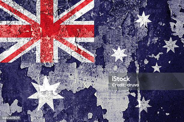 Foto de Bandeira Australiana Sobre Flocos De Parede e mais fotos de stock de Abstrato - Abstrato, Acabado, América do Norte