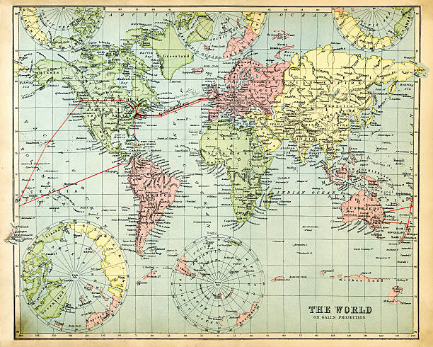 istock Antique Map of the World 1897 464562524
