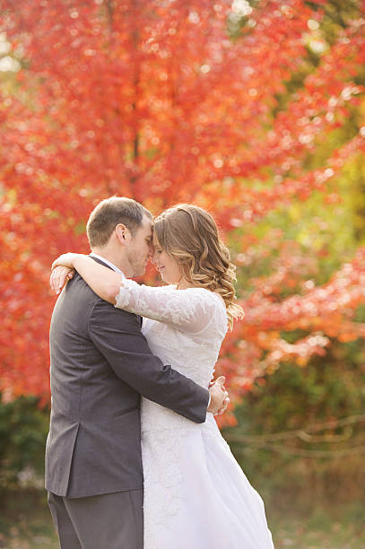 istock Husband and Wife on Wedding Day 464565479