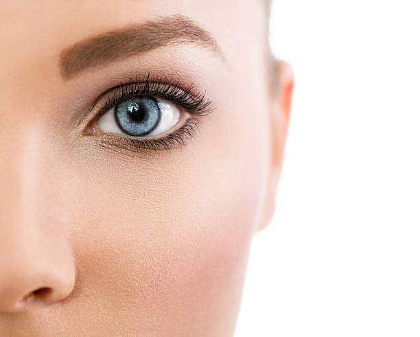 istock Close up of beautiful blue eye 464565892