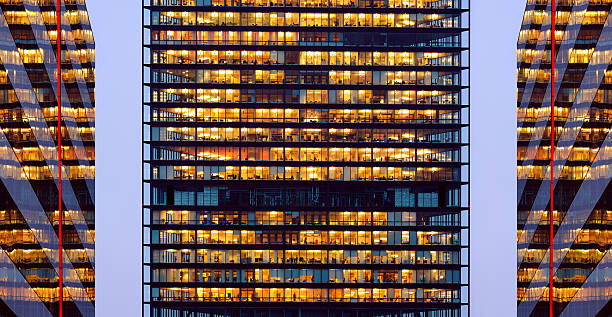 istock Evening scene of late workers 464565895