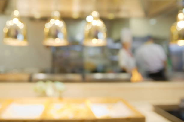 istock Abstract blurry japanese teriyaki counter 464565990