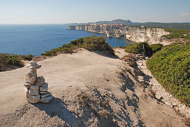 Bonifacio, city on the rocks stock photo