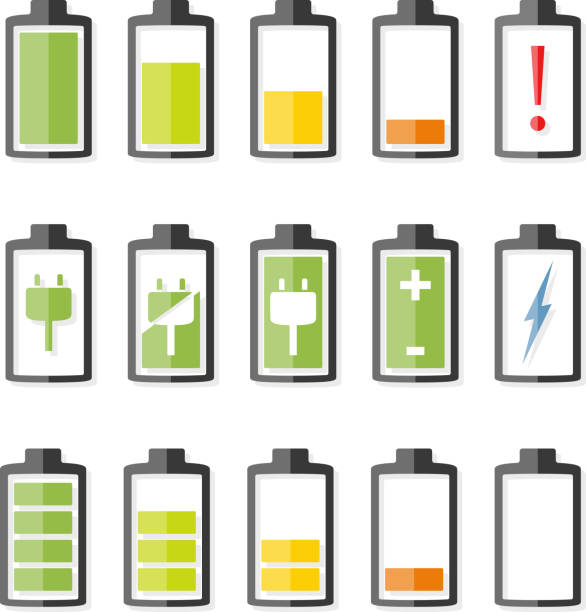 batterie-icon - stromstecker grafiken stock-grafiken, -clipart, -cartoons und -symbole
