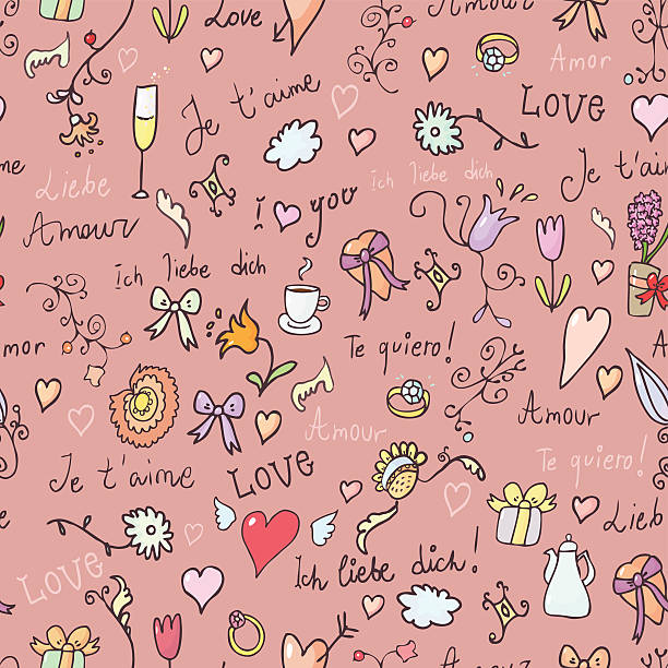 Love You Heart Coffee Cup Beautiful Wallpaper Background Illustrations,  Royalty-Free Vector Graphics & Clip Art - iStock