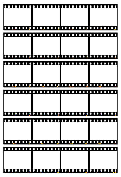 istock Slide film contact sheet on white 464573007