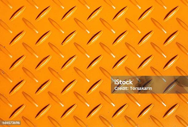 Yellow Pattern Background And Texture Of Steel Floor Stock Photo - Download Image Now