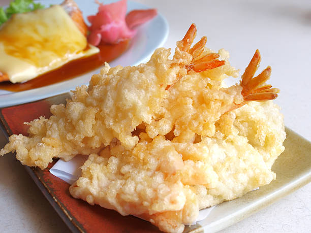 shrimp tempura stock photo