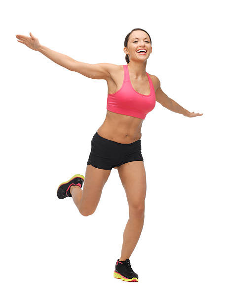 istock beautiful sporty woman doing exercise 464574259