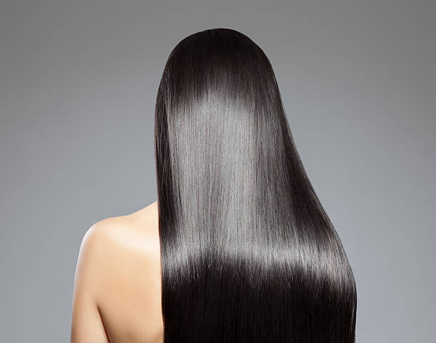 długie proste włosy - women long hair rear view beauty zdjęcia i obrazy z banku zdjęć
