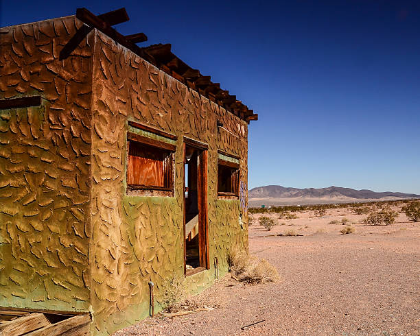 istock Abandoned House in a Desert with a Blue Sky.jpg 464576096
