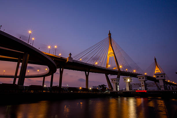 istock Night Scene Bhumibol Bridge, Bangkok, Thailand 464577168