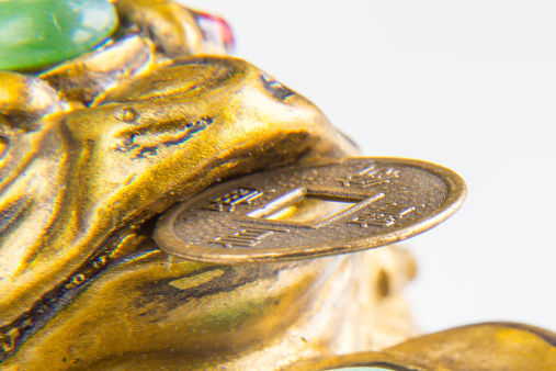 Chinese Money Frog with the coin symbolizing wealth and prosperity