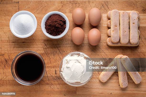 Ingredients For Tiramisu Stock Photo - Download Image Now - Tiramisu, Ingredient, Pattern