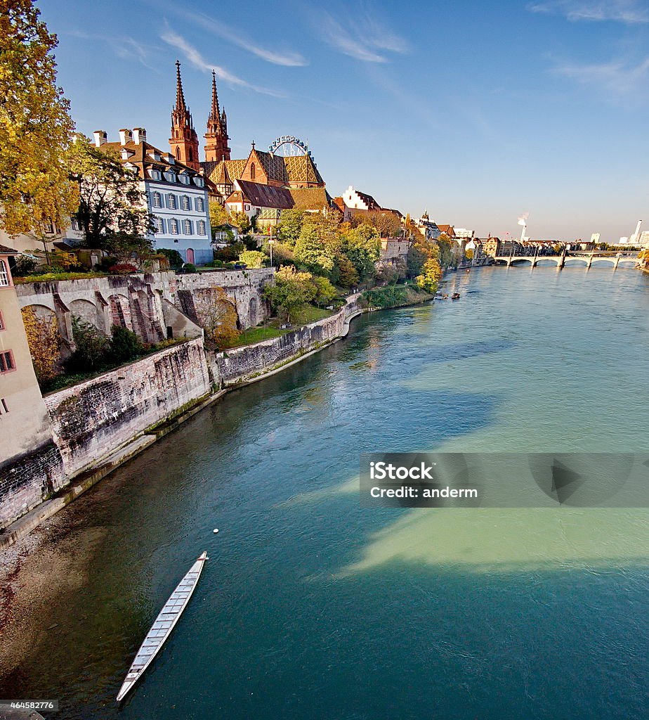 View from the lake of the city of Basel in Switzerland City of Basel in SwitzerlandCity of Basel in SwitzerlandCity of Basel in SwitzerlandCity of Basel in SwitzerlandCity of Basel in Switzerland Basel - Switzerland Stock Photo