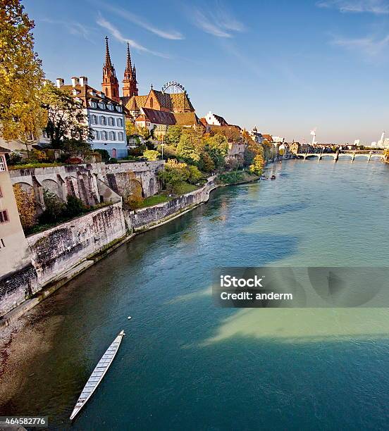 View From The Lake Of The City Of Basel In Switzerland Stock Photo - Download Image Now