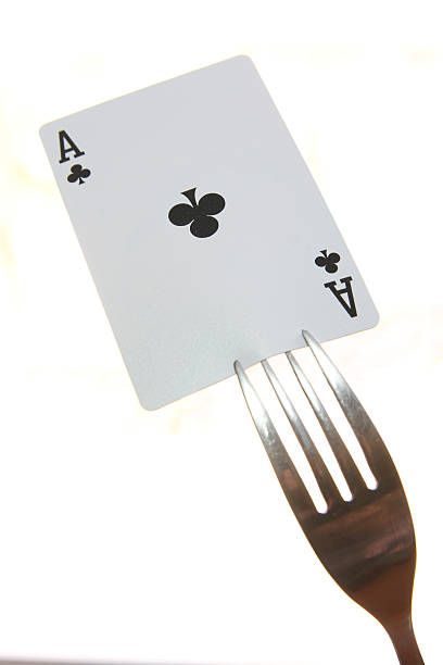 aces of clubs stock photo