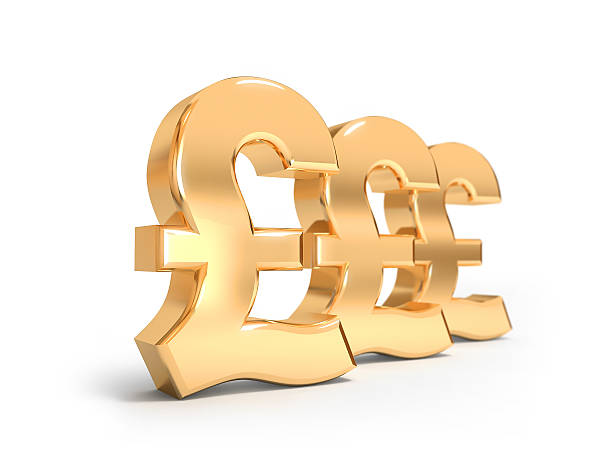 istock Golden Pound Sterling signs. 464586677