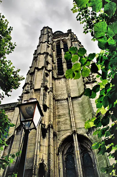 old gothic church in Compiegne, France