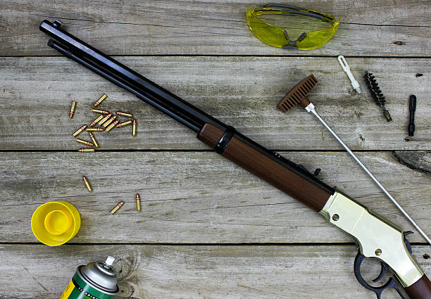 istock Gun with cleaning supplies 464589806