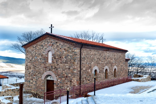 Old chapel in the winter
