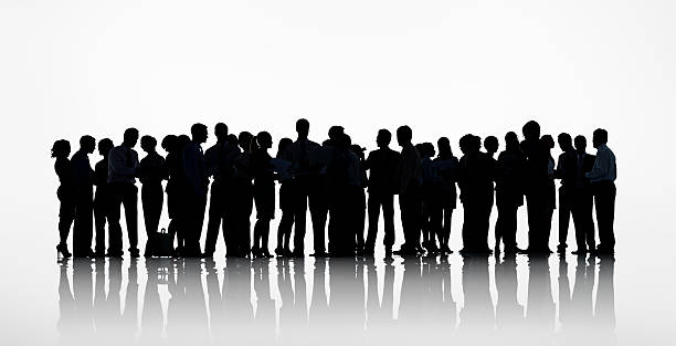 istock Silhouettes of Business People Working 464593970