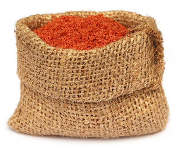 Muriate of potash fertilizer in a sack bag