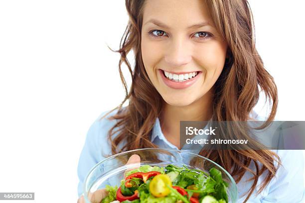 Female With Salad Stock Photo - Download Image Now - Adult, Appetizer, Breakfast