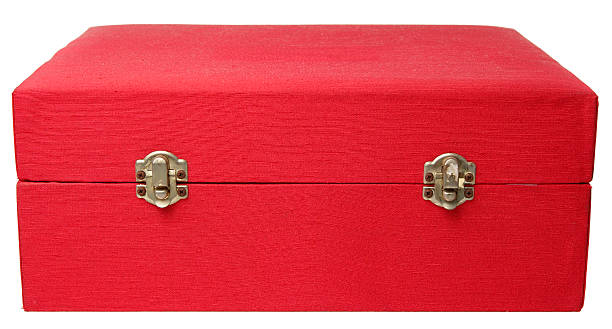 istock Red Jewelry Box isolated 464597827
