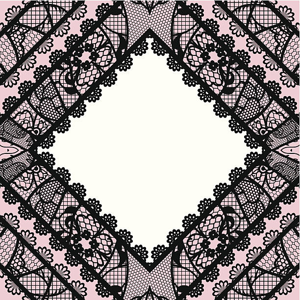 Lacy vintage background. Lacy vintage background. Vector illustration. lace black lingerie floral pattern stock illustrations