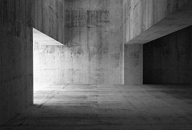 istock Empty dark abstract concrete room interior. 3d illustration 464598727