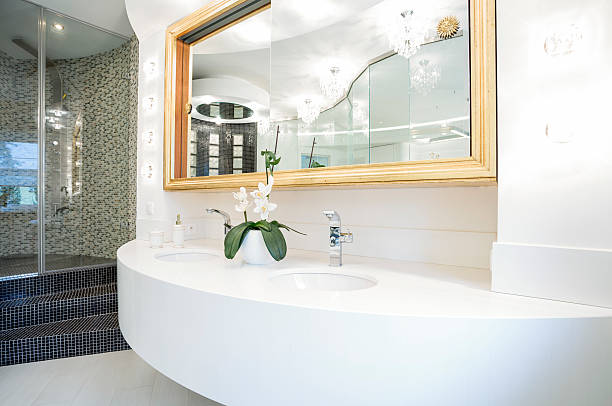 istock Washbasin in luxury bathroom 464602022