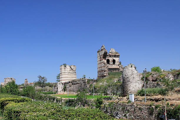 istock Byzantine city walls, Istanbul, Turkey 464604676