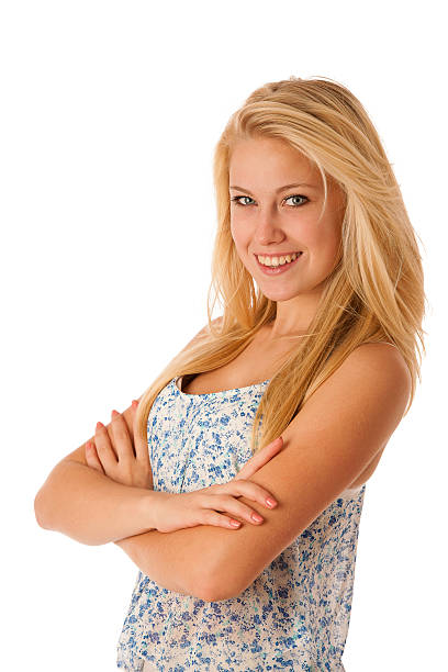 istock young confident blonde with blue eyes 464604938