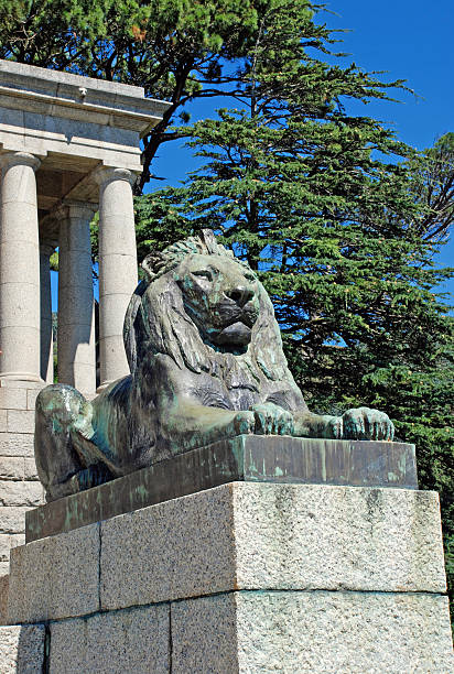 istock bronze lion,Cape Town, South Africa. 464611941
