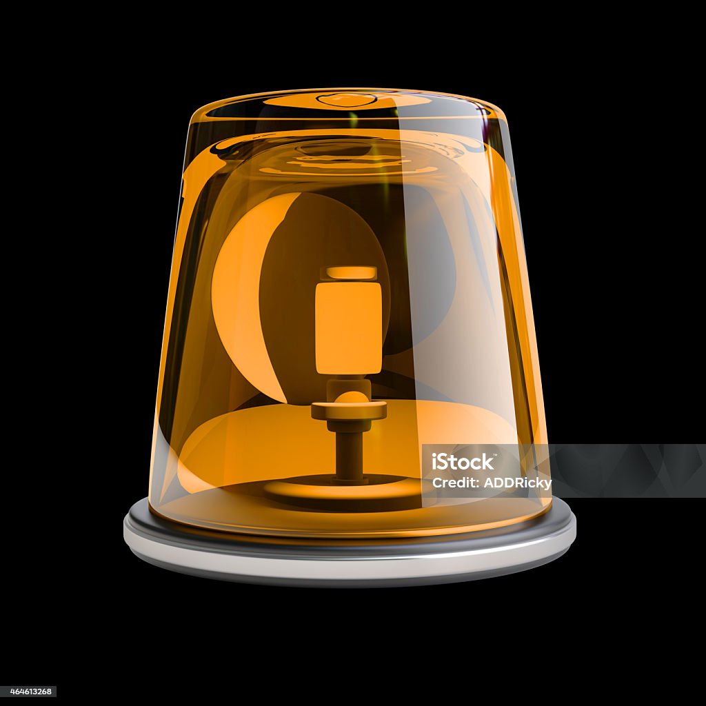 orange siren. High resolution 3d render 2015 Stock Photo