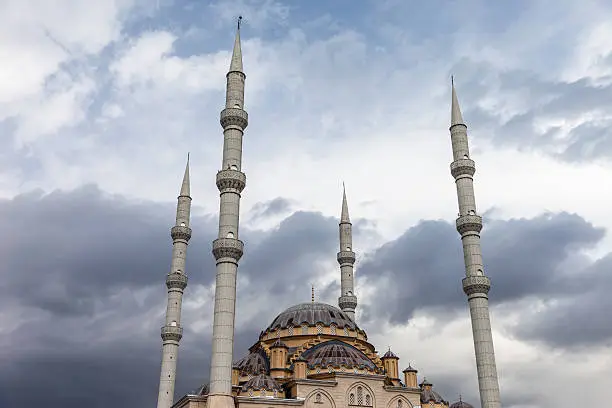 Photo of Muslim islam religion Tahtakale Camii mosque in Turkey Manavgat