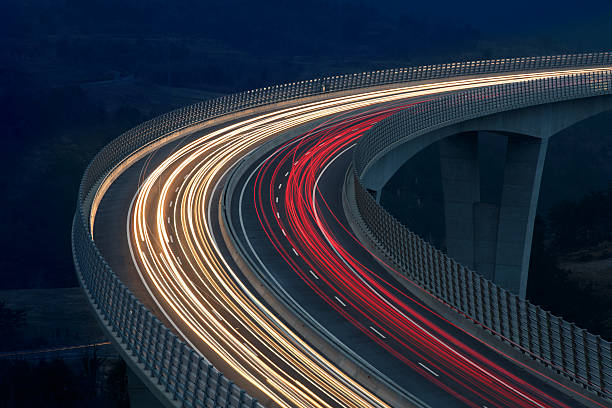 istock Blurred lights of vehicles 464616880