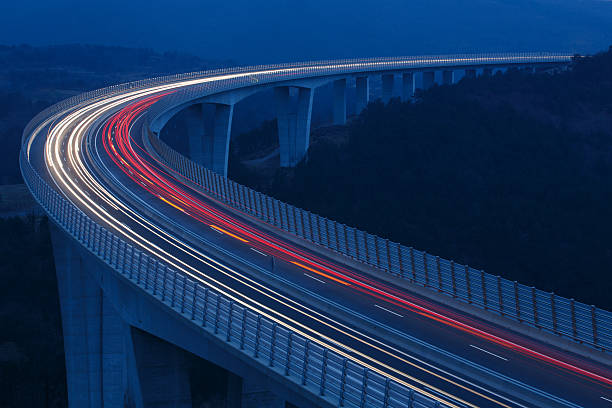 istock Blurred lights of vehicles 464616920