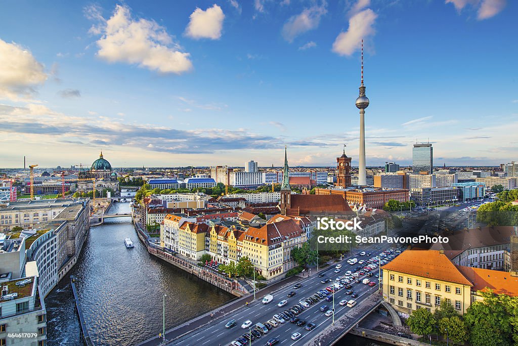 Berlin, germany Skyline Berlin, Germany skyline over the Spree River. Berlin Stock Photo