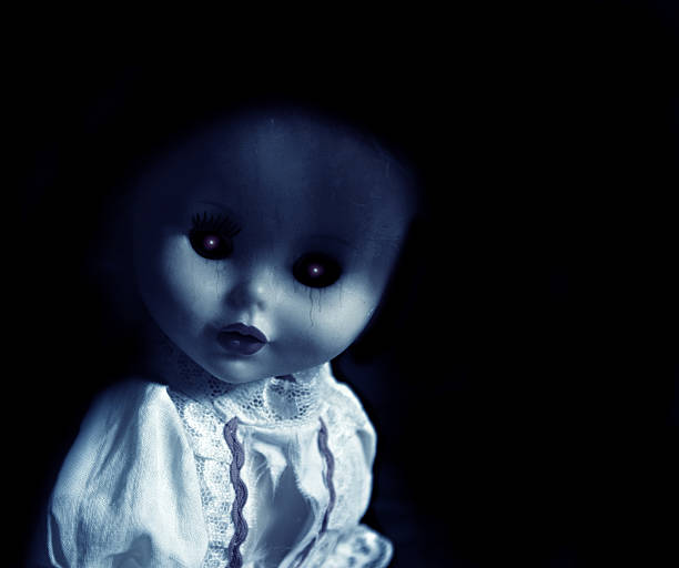 Vintage spooky doll Vintage evil spooky doll creepy doll stock pictures, royalty-free photos & images