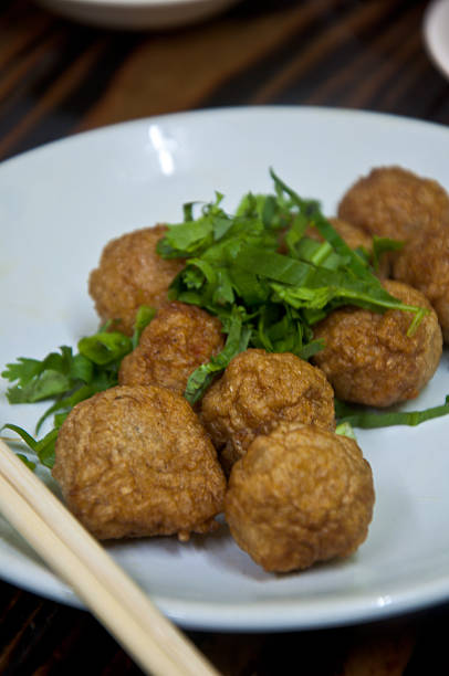 istock The Closeup of fried shrimp ball 464621480