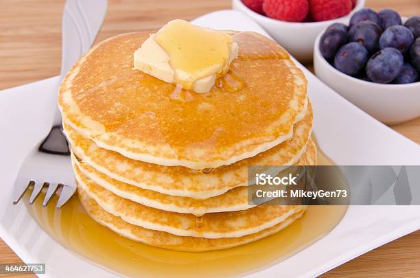 Stack Of Pancakes Stock Photo - Download Image Now - Butter, Pancake, Backgrounds