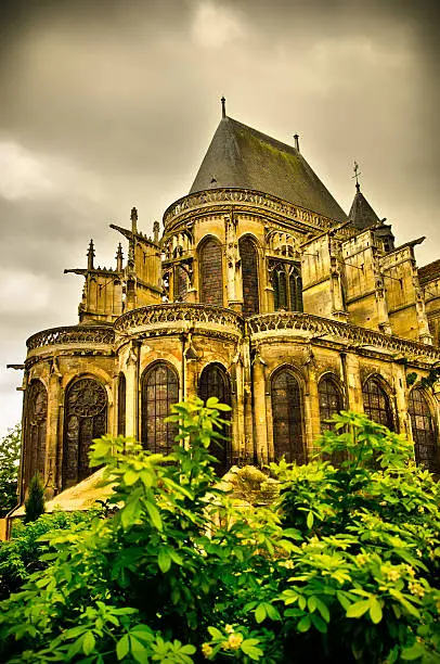 old gothic church in Compiegne, France